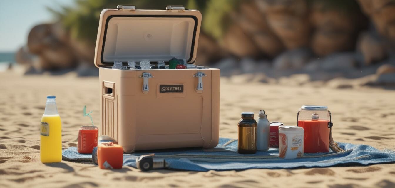 Motorized coolers at the beach